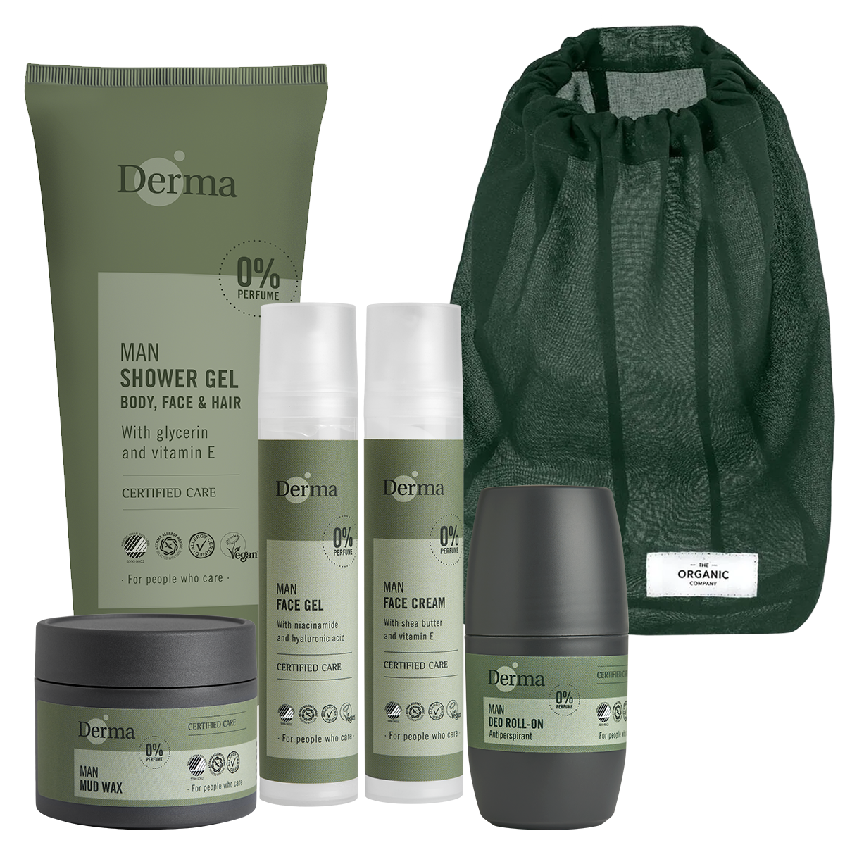 Derma Man Skin Care Kit: Face, Body & Hair